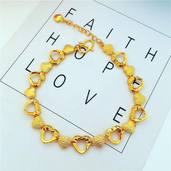 bangle hoyon real 18k yellow gold color bracelet for women heart shape vintage elegant bracelet party birthday wedding fine jewelry, Black
bangle hoyon real 18k yellow gold color bracelet for women heart shape vintage elegant bracelet party birthday wedding fine jewelry, Black