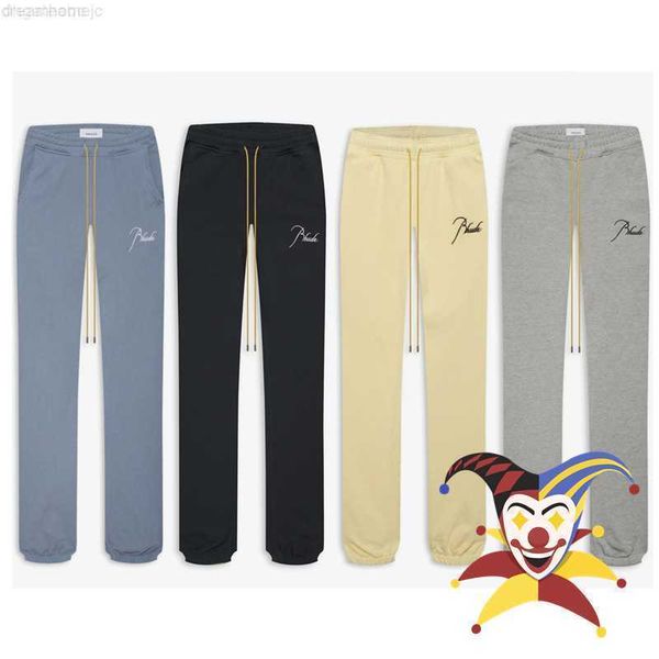 men's pants rhude sweatpants men women 1 quality embroidered drawstring trousers joggers 0318, Black
men's pants rhude sweatpants men women 1 quality embroidered drawstring trousers joggers 0318, Black