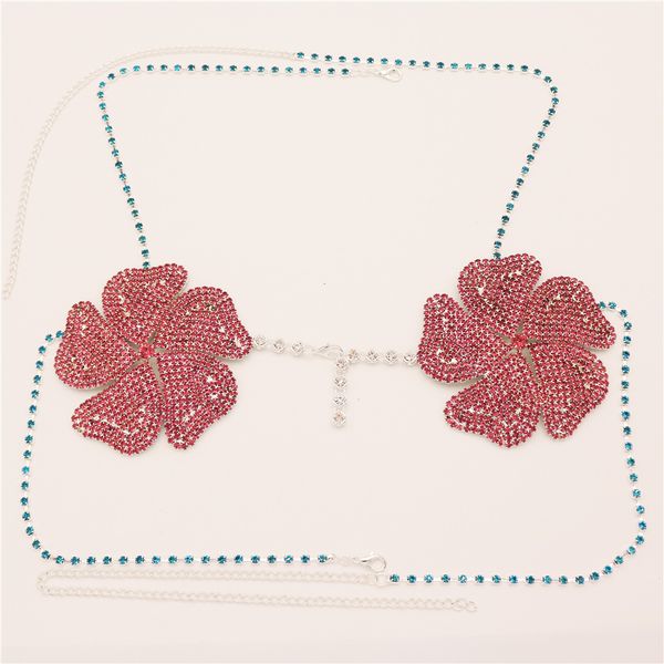 erotic shiny bikini flower red rhinestone bra chain underwear body chain rhinestone stage nightclub performance clothes 1213, Silver 
erotic shiny bikini flower red rhinestone bra chain underwear body chain rhinestone stage nightclub performance clothes 1213, Silver