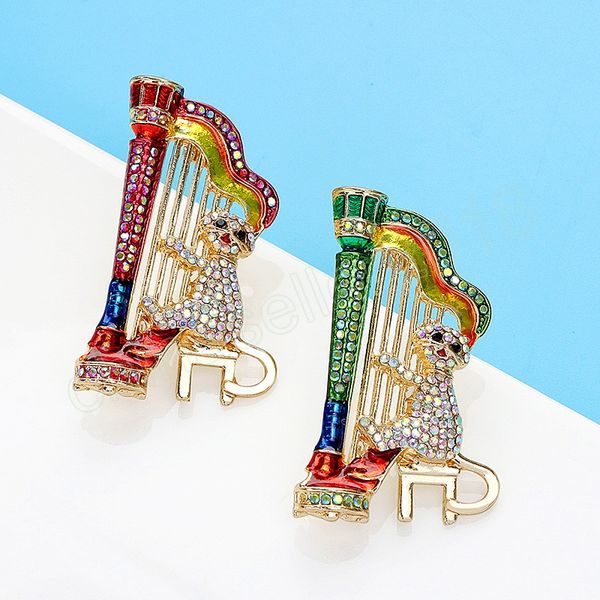 sparkling music cat brooch playing harp musician multicolor rhinestone cute cartoon animal women brooch pins jewelry gifts, Gray
sparkling music cat brooch playing harp musician multicolor rhinestone cute cartoon animal women brooch pins jewelry gifts, Gray