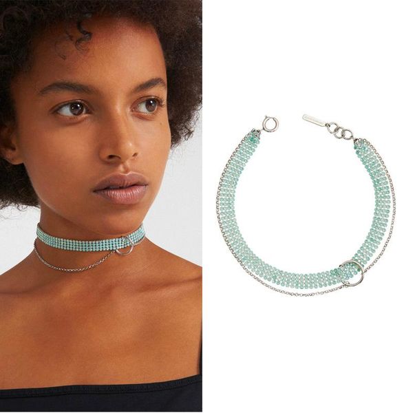 necklaces londany necklace new jewelry green protein rhinestone mesh chain exaggerated short necklace female chorker collar, Silver
necklaces londany necklace new jewelry green protein rhinestone mesh chain exaggerated short necklace female chorker collar, Silver
