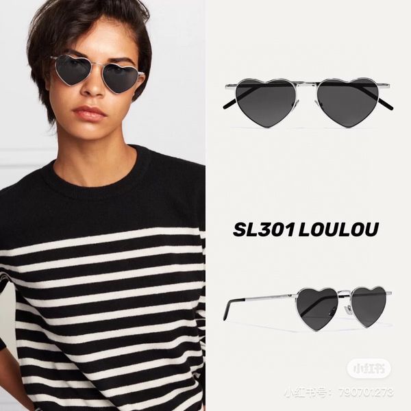 sunglasses love label design men's and women's sunglasses metal frame sunshade luxury glassesmode sl301 glass lens size 52mmx17mm, White;black
sunglasses love label design men's and women's sunglasses metal frame sunshade luxury glassesmode sl301 glass lens size 52mmx17mm, White;black