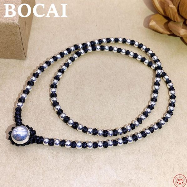 necklaces bocai 100% s999 sterling silver necklace fashion handweaven wax rope knots silver beads pure argentum neck chain for women
necklaces bocai 100% s999 sterling silver necklace fashion handweaven wax rope knots silver beads pure argentum neck chain for women