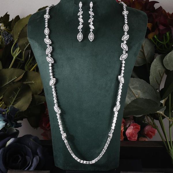 necklace janekelly 2pcs bridal zirconia full jewelry sets for women party luxury dubai nigeria cz crystal wedding jewelry sets, Silver
necklace janekelly 2pcs bridal zirconia full jewelry sets for women party luxury dubai nigeria cz crystal wedding jewelry sets, Silver