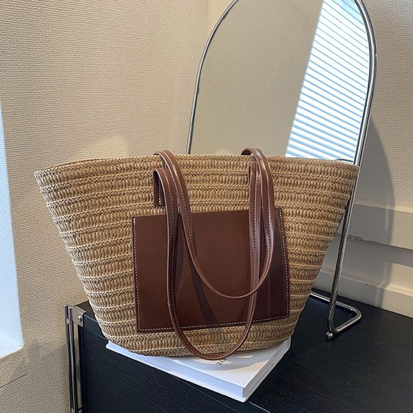 waist bags summer straw bag women large capacity bamboo tote handbag seaside beach vacation travel vegetable basket woven bucket 230520
waist bags summer straw bag women large capacity bamboo tote handbag seaside beach vacation travel vegetable basket woven bucket 230520