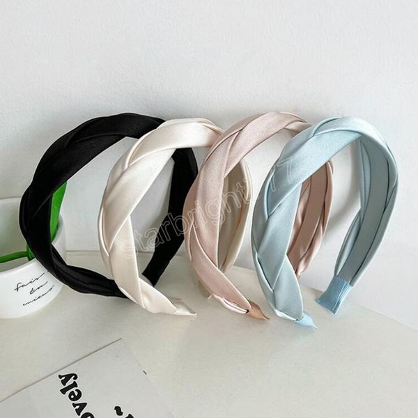 fashion hairband for women handmade braided turban casual light color headwear for hair accessories, Slivery;white
fashion hairband for women handmade braided turban casual light color headwear for hair accessories, Slivery;white
