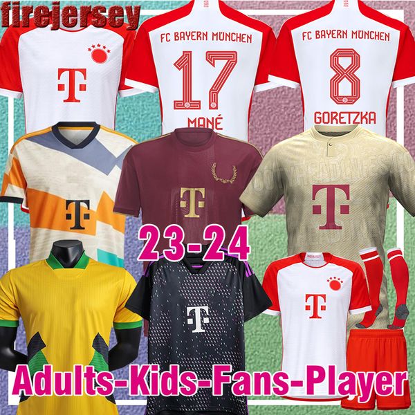 23 24 bayern munich soccer jerseys t shirt de mane sane gnabry coman muller football shirt men kids kit uniforms jersey, White;black
23 24 bayern munich soccer jerseys t shirt de mane sane gnabry coman muller football shirt men kids kit uniforms jersey, White;black