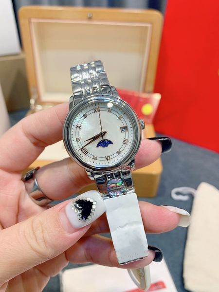 2023 women's watch series star moon phase watch with diameter of 33mm fine steel case, with 316 fine steel strap, very comfortable to w, Slivery;golden
2023 women's watch series star moon phase watch with diameter of 33mm fine steel case, with 316 fine steel strap, very comfortable to w, Slivery;golden