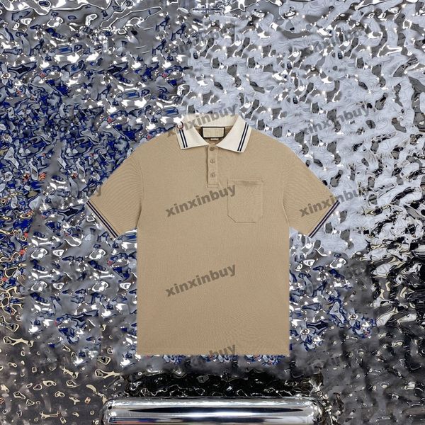 xinxinbuy men designer tee t shirt 23ss letter embroidery collar pattern short sleeve cotton women black khaki xs-2xl, Black;brown
xinxinbuy men designer tee t shirt 23ss letter embroidery collar pattern short sleeve cotton women black khaki xs-2xl, Black;brown