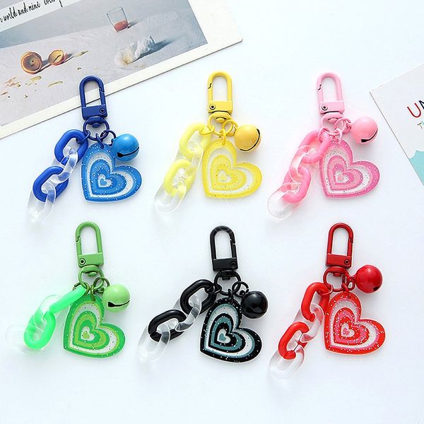 creative love heart bell keychain for women girls cute acrylic chain trinket couples bags headset case pendant keyring accessory, Slivery;golden
creative love heart bell keychain for women girls cute acrylic chain trinket couples bags headset case pendant keyring accessory, Slivery;golden