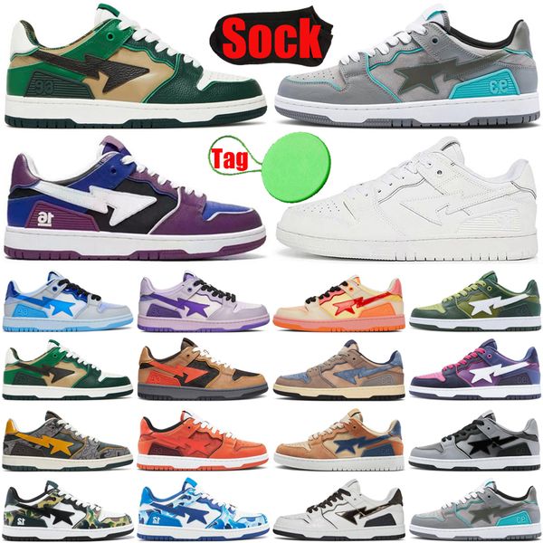 

Sk8 Sta Designer Shoes for Men Women Platform Sneakers Black Camo Orange Sk8s Purple Green Mens Womens Casual Trainers Luxury Plate-forme, Red