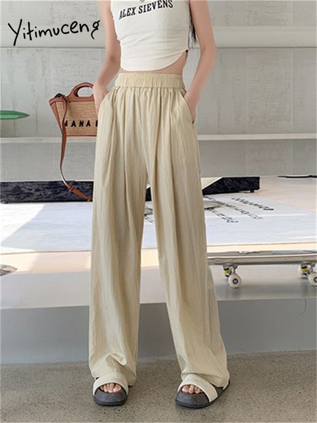 women's pants s yitimuceng baggy pant summer 2023 high waisted folds casual wide leg korean fashion solid full length 230520, Black;white
women's pants s yitimuceng baggy pant summer 2023 high waisted folds casual wide leg korean fashion solid full length 230520, Black;white