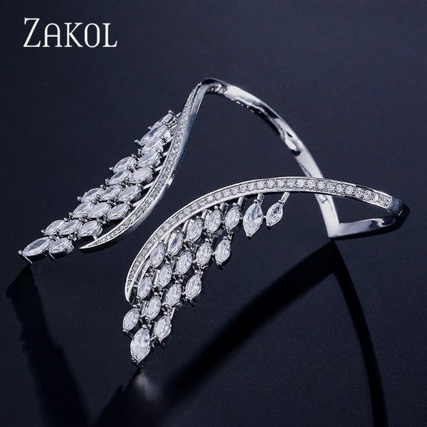 bangle zakol fashion luxury cubic zirconia big angle wings shaped cuff bracelet bangle for women girl party wedding jewelry fsbp2011, Black
bangle zakol fashion luxury cubic zirconia big angle wings shaped cuff bracelet bangle for women girl party wedding jewelry fsbp2011, Black