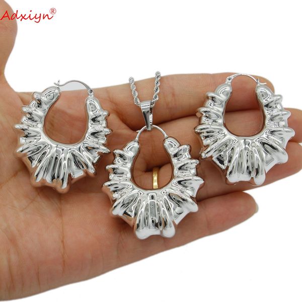 necklace adixyn hollow casual silver color pendant/earrings/necklace set jewelr for women men nigeria franch styles n12063
necklace adixyn hollow casual silver color pendant/earrings/necklace set jewelr for women men nigeria franch styles n12063