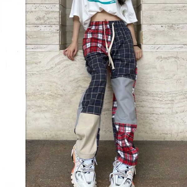 women's pants s splicing plaid casual pants men's and women's spring autumn straight loose american fashion niche ins 230520, Black;white
women's pants s splicing plaid casual pants men's and women's spring autumn straight loose american fashion niche ins 230520, Black;white