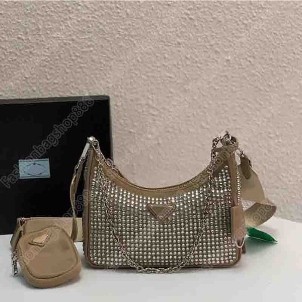 three in one tote bag full drilling hobo designer bag crescent pack women's cosmetic bags rhinestone reflective dazzling 22cm with box
three in one tote bag full drilling hobo designer bag crescent pack women's cosmetic bags rhinestone reflective dazzling 22cm with box