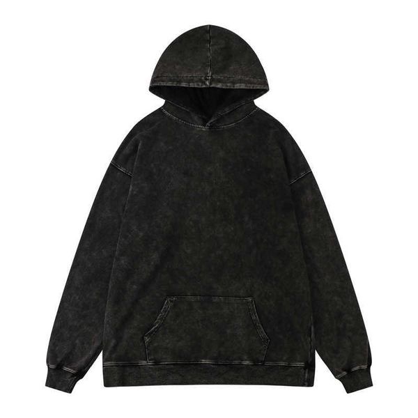 spring and autumn tide brand washed old solid hooded sweater loose high street long sleeve terry sweater man, Black
spring and autumn tide brand washed old solid hooded sweater loose high street long sleeve terry sweater man, Black