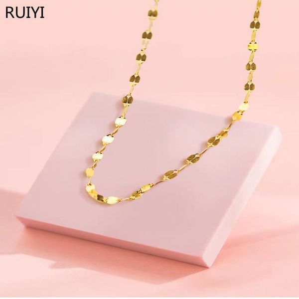 necklaces ruiyi 18k gold necklace female authentic au750 lip chain golden chain pendant chain for women party gift, Silver
necklaces ruiyi 18k gold necklace female authentic au750 lip chain golden chain pendant chain for women party gift, Silver