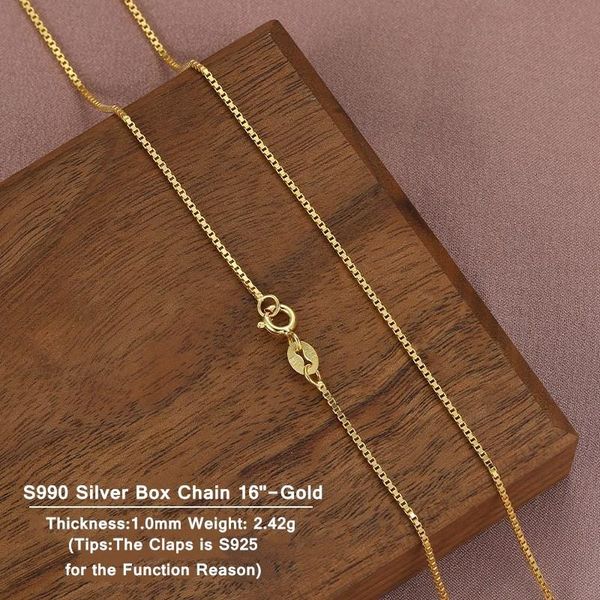 necklaces lo paulina genuine pt990 sterling silver box chain for woman 1.0mm 16"/18" necklace 18k gold/rose gold /platinum collar
necklaces lo paulina genuine pt990 sterling silver box chain for woman 1.0mm 16"/18" necklace 18k gold/rose gold /platinum collar