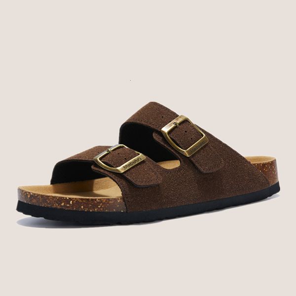 slippers cosmagic summer men cork slipper casual beach double buckle nonslip outside nubuck leather slip on slides shoe 230520, Black
slippers cosmagic summer men cork slipper casual beach double buckle nonslip outside nubuck leather slip on slides shoe 230520, Black