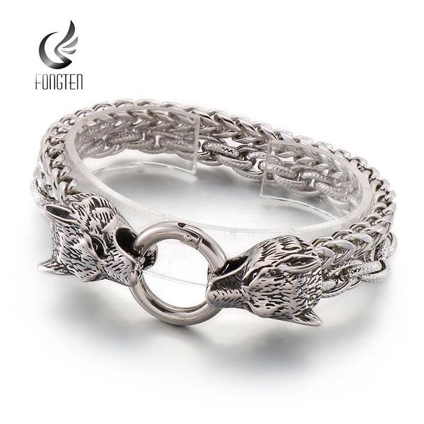bangle fongten punk wolf head bracelet for men vintage stainless steel double layer weaving link chain men bracelets trendy jewelry, Black
bangle fongten punk wolf head bracelet for men vintage stainless steel double layer weaving link chain men bracelets trendy jewelry, Black