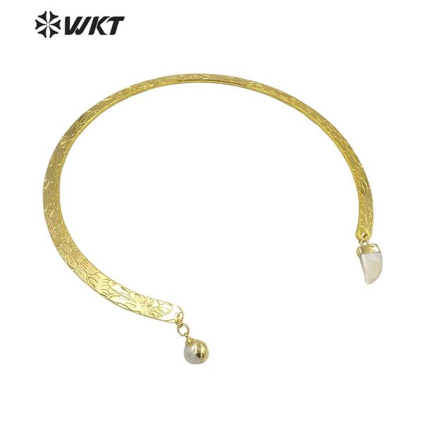 necklaces wtjn205 fashion 18k real gold plated resist tarnishable cuff necklace with pearl charms vintage metal horn necklace, Silver
necklaces wtjn205 fashion 18k real gold plated resist tarnishable cuff necklace with pearl charms vintage metal horn necklace, Silver