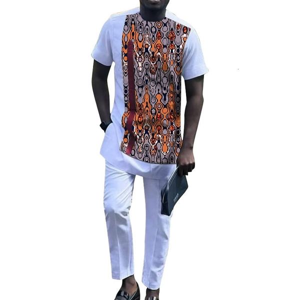 men's tracksuits african fashion waxwhite shirt with solid pant patchwork trousers 2 pieces short sleeves set 230520, Gray
men's tracksuits african fashion waxwhite shirt with solid pant patchwork trousers 2 pieces short sleeves set 230520, Gray