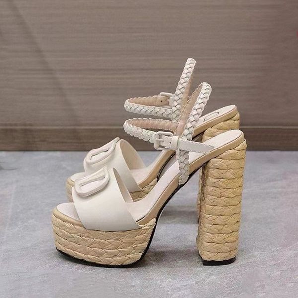 slippers designer sandals women shoe summer fashion buckle strap weave lafite grass patchwork genuine leather high heel platform shoes women, Black
slippers designer sandals women shoe summer fashion buckle strap weave lafite grass patchwork genuine leather high heel platform shoes women, Black