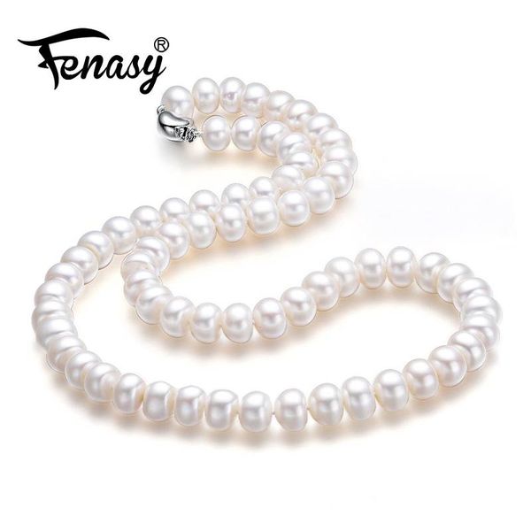 necklaces fenasy fine aaaa natural freshwater pearl necklace for women 3 colors 89mm pearl jewelry 45cm choker necklace, Silver
necklaces fenasy fine aaaa natural freshwater pearl necklace for women 3 colors 89mm pearl jewelry 45cm choker necklace, Silver