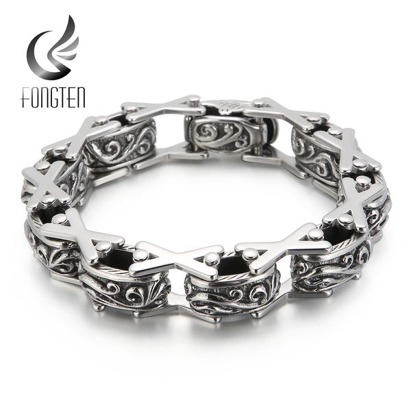 bangle fongten vintage totem pattern men bracelet biker chain stainless steel viking charm wristband trendy jewelry, Black
bangle fongten vintage totem pattern men bracelet biker chain stainless steel viking charm wristband trendy jewelry, Black