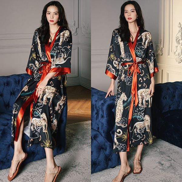 women's sleepwear crlaydk 2023 summer luxury soft long robes for women floral printed pajamas set silky nightgowns bridesmaid party lou, Black;red
women's sleepwear crlaydk 2023 summer luxury soft long robes for women floral printed pajamas set silky nightgowns bridesmaid party lou, Black;red