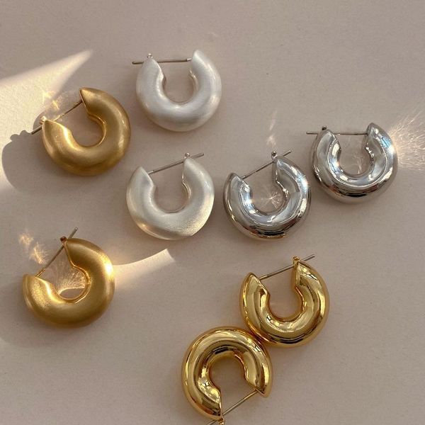 knot french retro round simple metal earrings minority design matte metal wire drawing plain earrings, Silver
knot french retro round simple metal earrings minority design matte metal wire drawing plain earrings, Silver