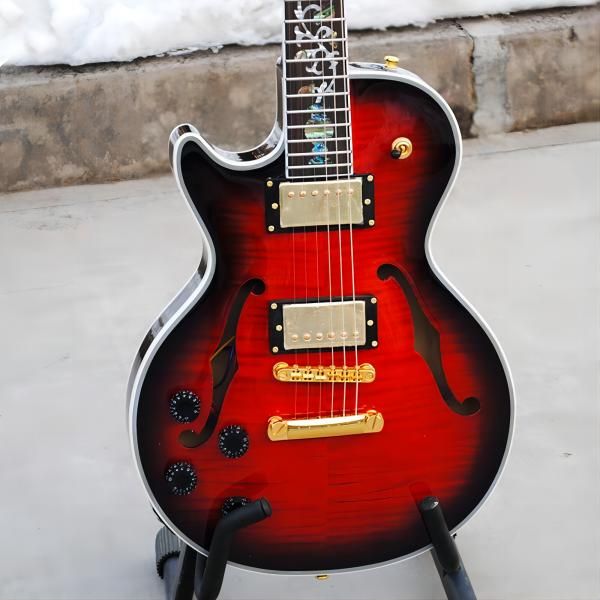 flyoung lp small jazz semi hollow electric guitar tiger pattern veneer transparent wine red factory direct sales
flyoung lp small jazz semi hollow electric guitar tiger pattern veneer transparent wine red factory direct sales