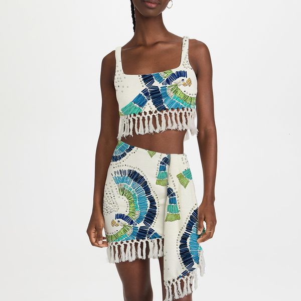 women's swimwear printed sling bikini set two piece high waist cut fringe swimsuit beachwear women elegant backless simple fashion 2305, White;black
women's swimwear printed sling bikini set two piece high waist cut fringe swimsuit beachwear women elegant backless simple fashion 2305, White;black