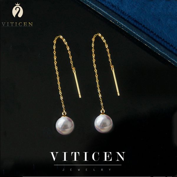 dangle chandelier viticen women's earrings 18k gold au750 imprint natural freshwater pearl earlines rose gold sweet temperament ear acc, Silver
dangle chandelier viticen women's earrings 18k gold au750 imprint natural freshwater pearl earlines rose gold sweet temperament ear acc, Silver