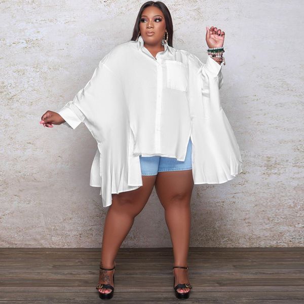 women's plus size tshirt women chiffon long sleeve solid irregular blouse autumn lady fashion shirts crop casual clothing 230520, Black
women's plus size tshirt women chiffon long sleeve solid irregular blouse autumn lady fashion shirts crop casual clothing 230520, Black