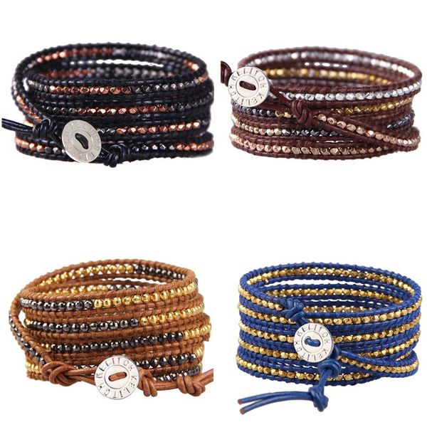 bangle kelitch metal beaded bracelet leather 5 wrap bangles for women men seed cuff handmade couple long bracelets fashion jewelry, Black
bangle kelitch metal beaded bracelet leather 5 wrap bangles for women men seed cuff handmade couple long bracelets fashion jewelry, Black