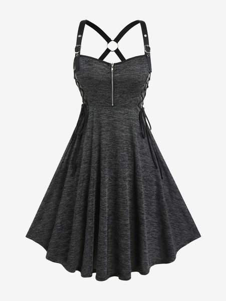 plus size dresses roseagl size lace-up o-ring buckles half zipper a line midi dress women summer sleeveless high waist casual vestido 230520, Black
plus size dresses roseagl size lace-up o-ring buckles half zipper a line midi dress women summer sleeveless high waist casual vestido 230520, Black