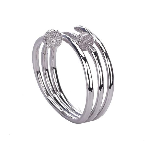 bangle luxury fashion bracelet double ring nail with ring copper zircon bracelet wedding party dubai jewelry b0880, Black
bangle luxury fashion bracelet double ring nail with ring copper zircon bracelet wedding party dubai jewelry b0880, Black