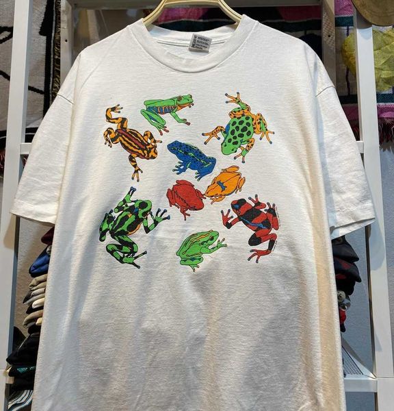 2023 treasure house ausmss american vintage cartoon short sleeve animal tree frog creative small fresh t-shirt for men and women, White
2023 treasure house ausmss american vintage cartoon short sleeve animal tree frog creative small fresh t-shirt for men and women, White