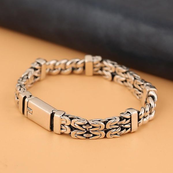 bangle new thai silver double row keel pattern and peace pattern personality men and women tide silver jewelry classic silver bracelet, Black
bangle new thai silver double row keel pattern and peace pattern personality men and women tide silver jewelry classic silver bracelet, Black