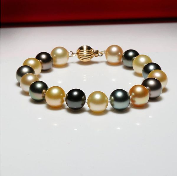bangle natural highend 7.5"910mm south sea genuine multicolor round pearl bracelet for woman women jewelry, Black
bangle natural highend 7.5"910mm south sea genuine multicolor round pearl bracelet for woman women jewelry, Black