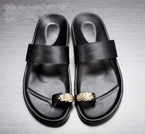 fashion style slippers men summer flip flops black soft leather summer beach sandals mens slides breathable9197055
fashion style slippers men summer flip flops black soft leather summer beach sandals mens slides breathable9197055