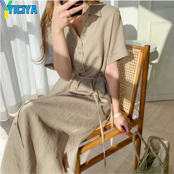 yiciya casual dresses temperament minimalism simple loose lace up waist single breasted black short sleeved cotton linen shirt dress vestido, Black;gray
yiciya casual dresses temperament minimalism simple loose lace up waist single breasted black short sleeved cotton linen shirt dress vestido, Black;gray