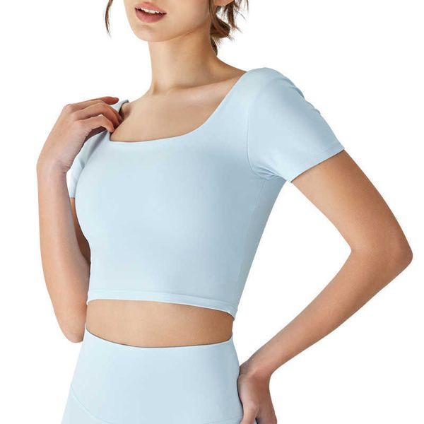 back open lu-79 u-shaped yoga with padded bra short sleeve women's sports short t-shirt naked quick drying fitness shirt
back open lu-79 u-shaped yoga with padded bra short sleeve women's sports short t-shirt naked quick drying fitness shirt
