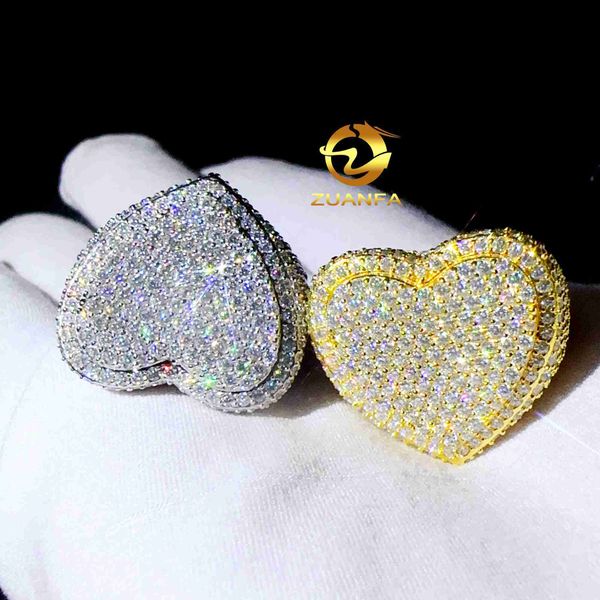 ale pass diamond tester hip hop rings d color moissanite diamond layer hearts ring, Silver
ale pass diamond tester hip hop rings d color moissanite diamond layer hearts ring, Silver