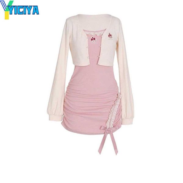 yiciya casual dresses pure sweet sister embroidery all-match cardigan waist slimming lace suspender pleated skirts mini spring summer sets, Black;gray
yiciya casual dresses pure sweet sister embroidery all-match cardigan waist slimming lace suspender pleated skirts mini spring summer sets, Black;gray