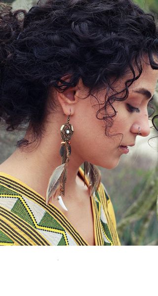 knot bohemian feather ear clip long tassel earrings female indian tribe ear accessories, Silver
knot bohemian feather ear clip long tassel earrings female indian tribe ear accessories, Silver