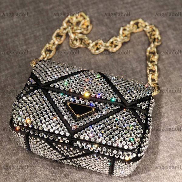 10a mirror quality designers mini crystal flap bag 17cm embellished triangle logo handbag luxury rectangular purse crossbody leather strap s
10a mirror quality designers mini crystal flap bag 17cm embellished triangle logo handbag luxury rectangular purse crossbody leather strap s