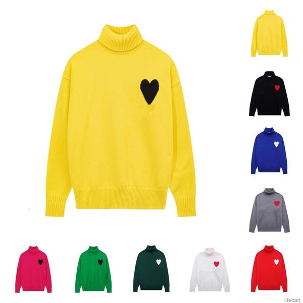 2023 amis paris fashion mens sweaters designer turtleneck winter amies love high collar knitted sweater men casual pullover 419r, White;black
2023 amis paris fashion mens sweaters designer turtleneck winter amies love high collar knitted sweater men casual pullover 419r, White;black